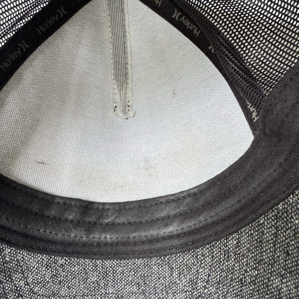Hurley Dark Gray Icon Slash Trucker Hat Snapback Mesh Wool Blend Streetwear EUC - Picture 4 of 9